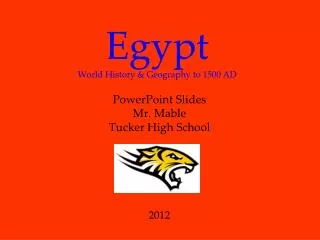 Egypt World History &amp; Geography to 1500 AD