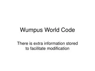 Wumpus World Code