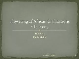 Flowering of African Civilizations Chapter 7