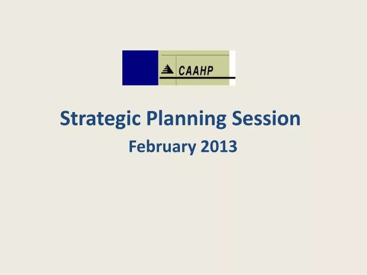 strategic planning session february 2013
