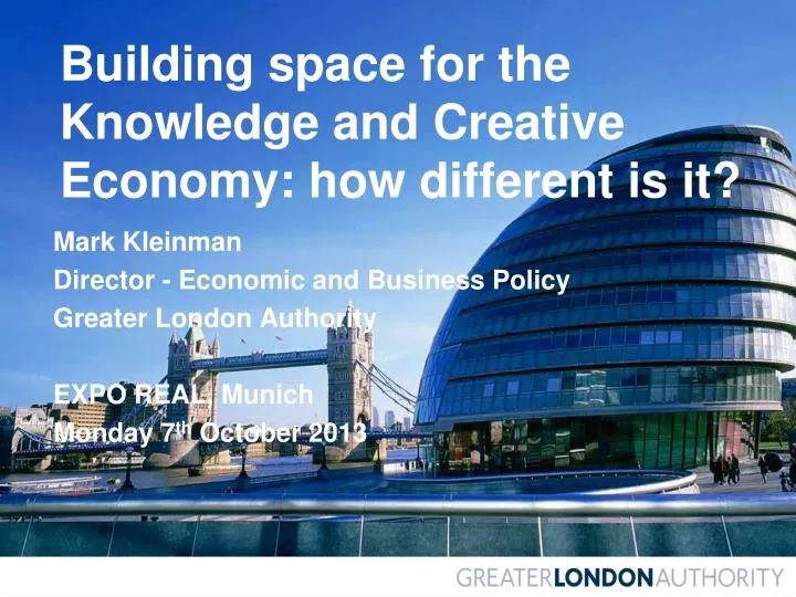 building space for the knowledge and creative economy how different is it