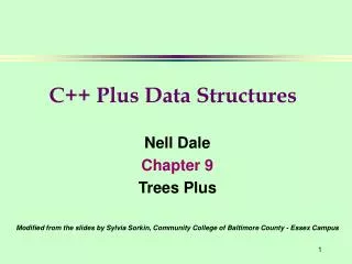 Nell Dale Chapter 9 Trees Plus