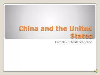 China and the United States
