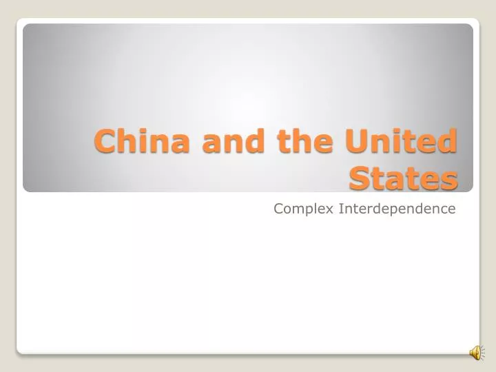 china and the united states