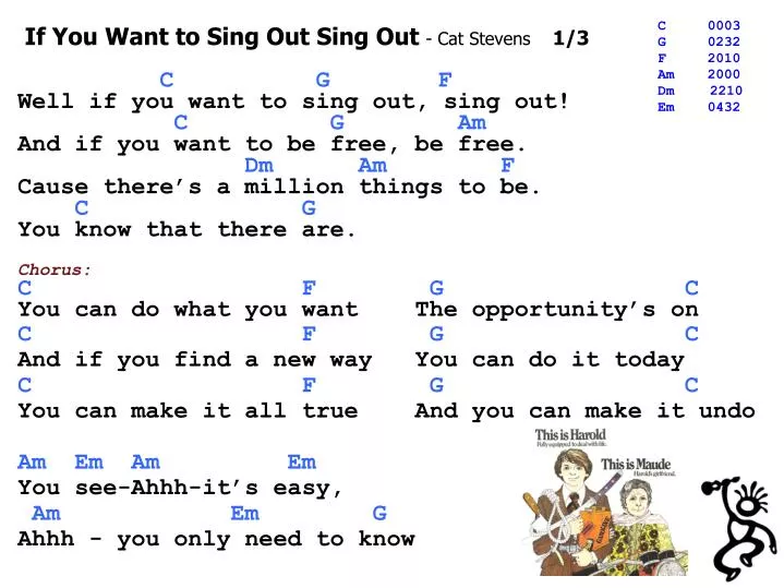 if you want to sing out sing out cat stevens 1 3