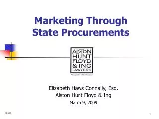 Marketing Through State Procurements