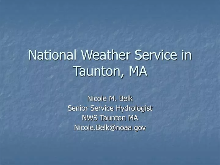 national weather service in taunton ma