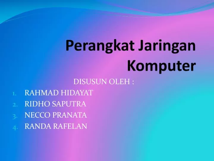 perangkat jaringan komputer