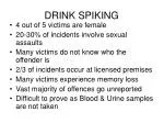 DRINK SPIKING