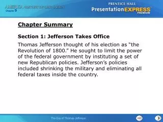 Section 1: Jefferson Takes Office