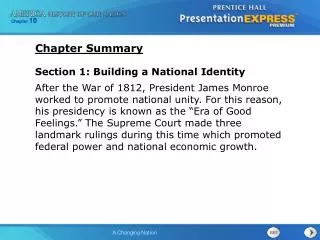 Section 1: Building a National Identity