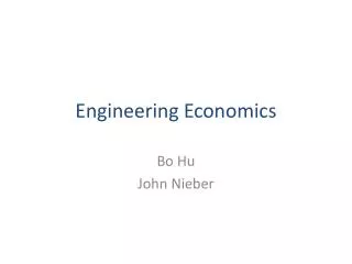 Engineering Economics