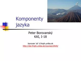komponenty jazyka
