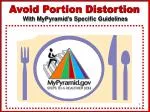 Avoid Portion Distortion - slide 1