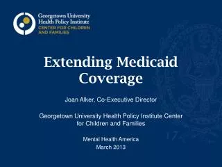 Extending Medicaid Coverage