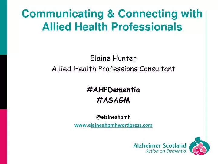 communicating connecting with allied health professionals