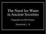 The Need for Water in Ancient Societies - slide 1