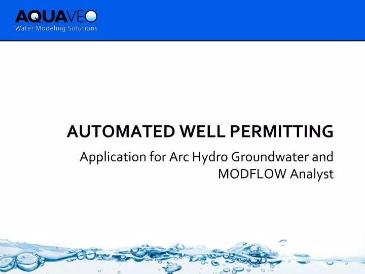 automated well permitting