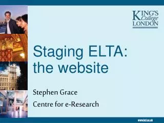 Staging ELTA: the website
