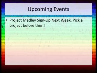 Upcoming Events