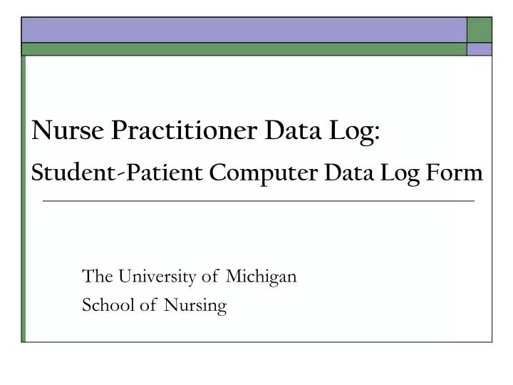 nurse practitioner data log student patient computer data log form