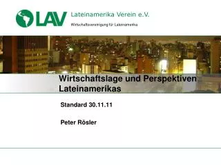 wirtschaftslage und perspektiven lateinamerikas