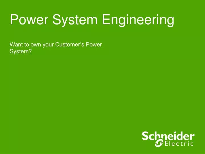 power system engineering