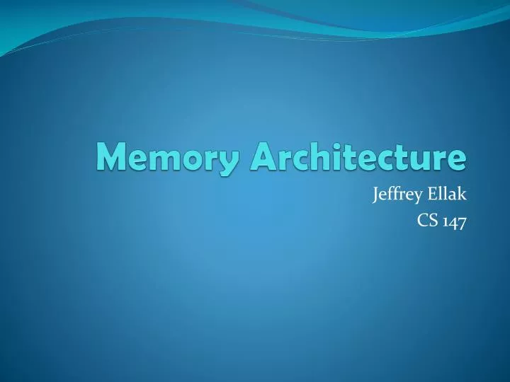 memory architecture