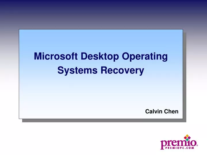 microsoft desktop operating systems recovery