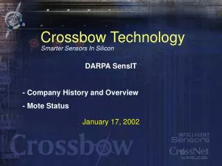 Crossbow Technology