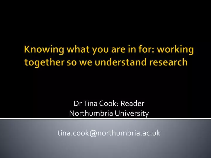 dr tina cook reader northumbria university tina cook@northumbria ac uk