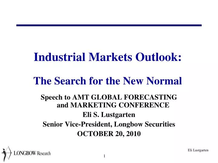 industrial markets outlook the search for the new normal