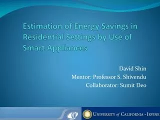 Estimation of Energy Savings in Residential Settings by Use of Smart Appliances