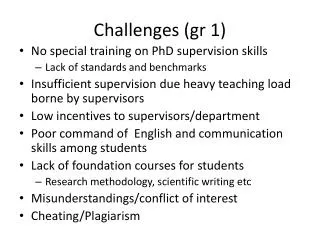 Challenges (gr 1)