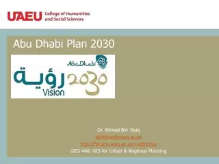 Abu Dhabi Plan 2030