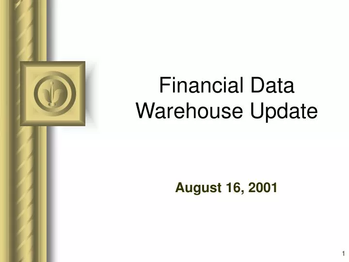 financial data warehouse update