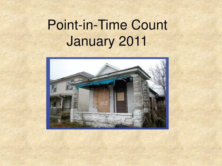 point in time count january 2011