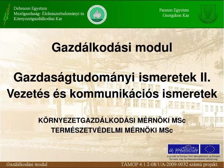 gazd lkod si modul gazdas gtudom nyi ismeretek ii vezet s s kommunik ci s ismeretek