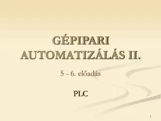 g pipari automatiz l s ii