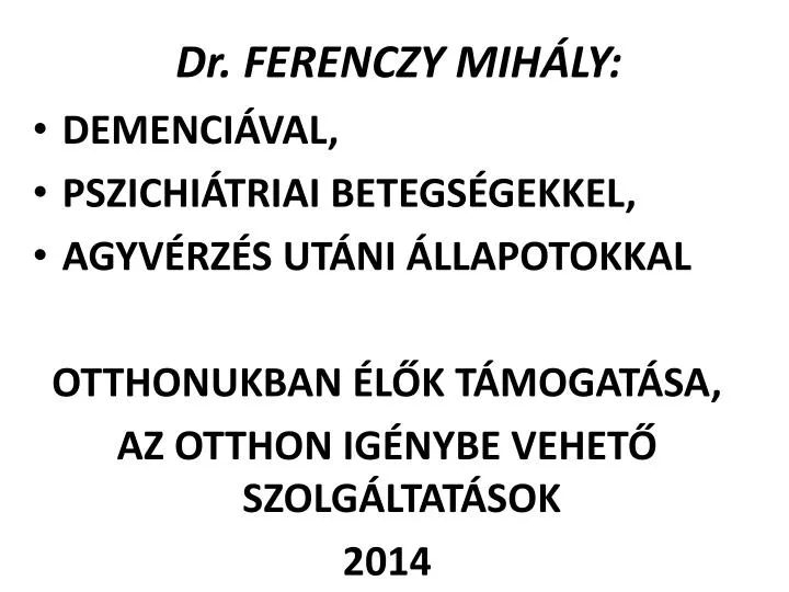 dr ferenczy mih ly