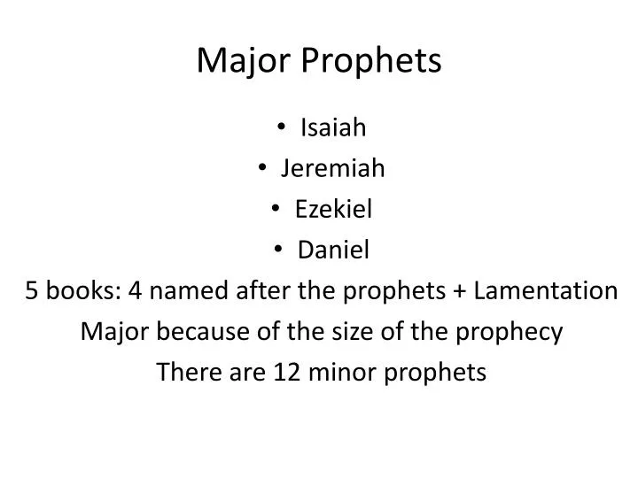 major prophets