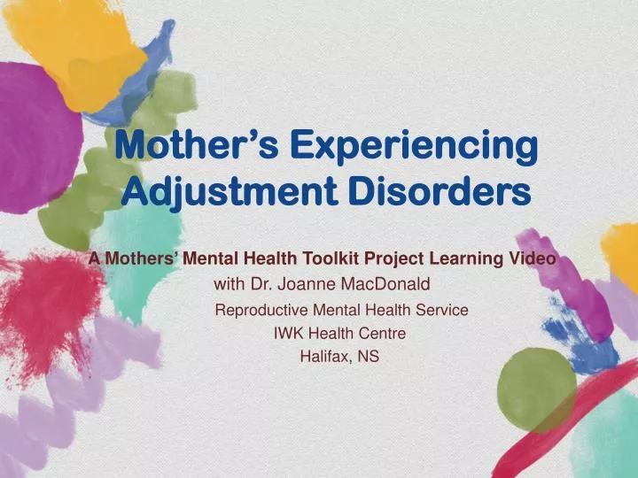 mother s experiencing adjustment disorders