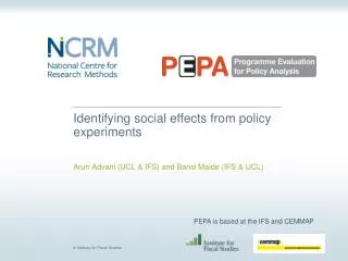 Identifying social effects from policy experiments