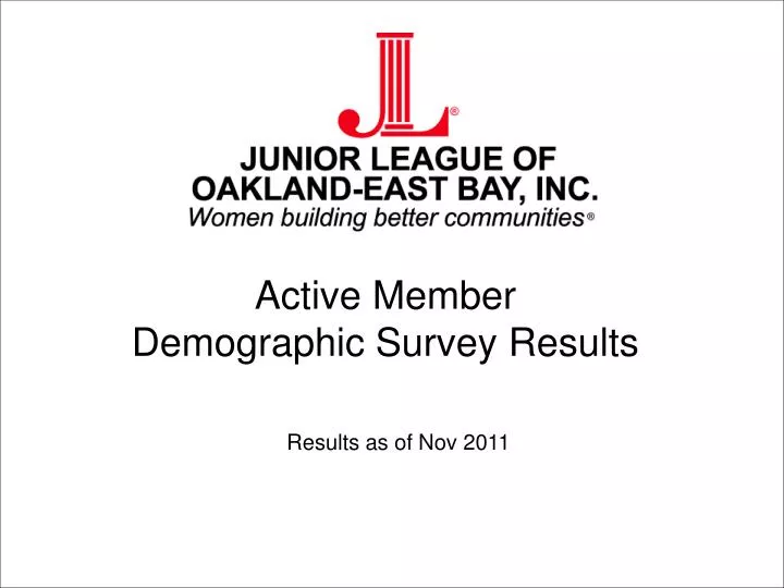 active member demographic survey results