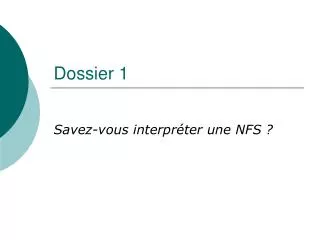 dossier 1