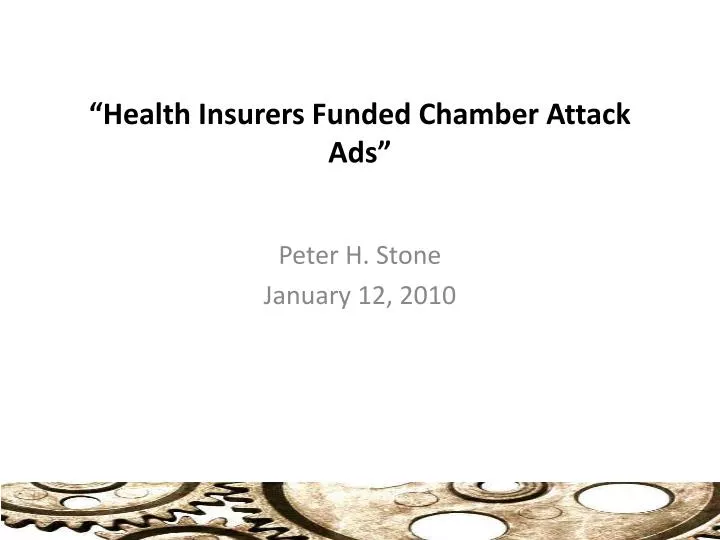 health insurers funded chamber attack ads