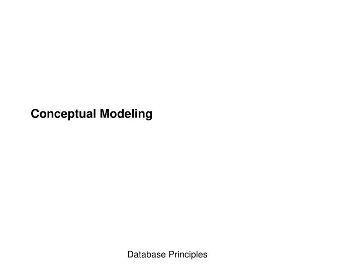 conceptual modeling