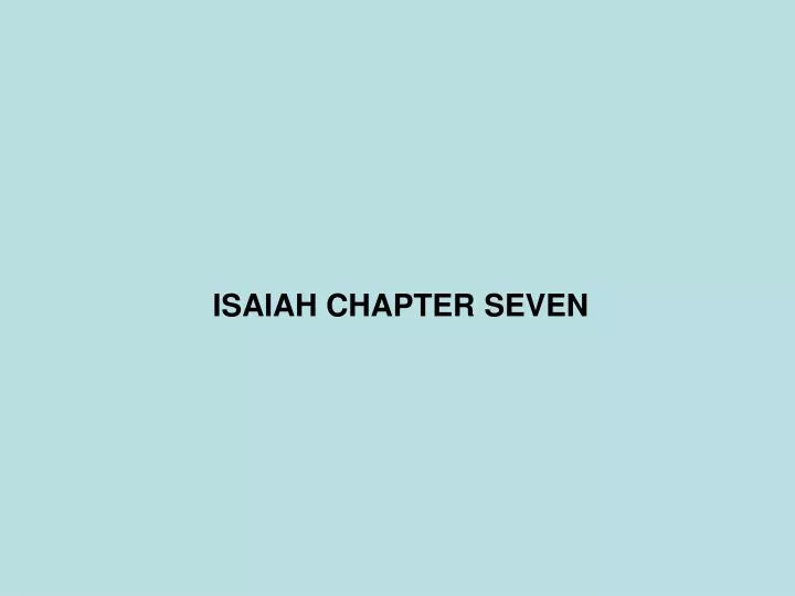 isaiah chapter seven