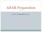 AHAR Preparation - slide 1