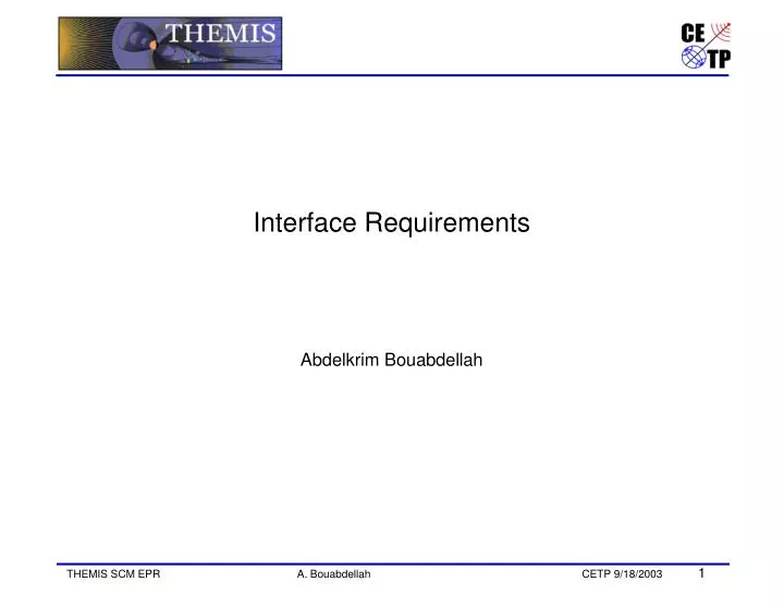 interface requirements
